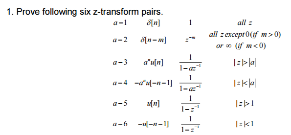 Z transform pairs proof 2